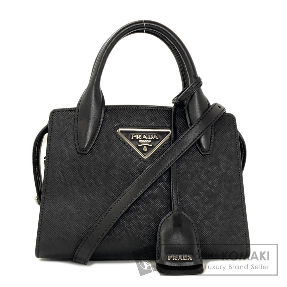Prada Galleria Saffiano Leather 2Way Shoulder Bag Black